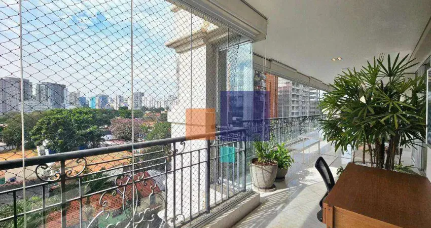 APARTAMENTO LUXUOSO E EXCLUSIVO COM 400 m2, 4 SUÍTES 5 VAGAS COM VISTA PARA O PARQUE IBIRAPUERA - MOEMA -SP