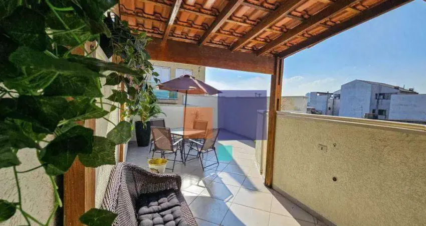 Cobertura com 2 dormitórios à venda, 73 m² por r$ 330.000,00 - vila junqueira - santo andré/sp