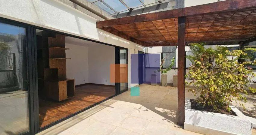 Penthaouse | vila olímpia 136 m² | 1 suíte + escritório | 2 vagas livres | área gourmet | um só piso