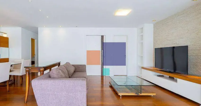 Apartamento mobiliado 220m² com 03 suítes e 4 vagas - aluga-se no campo belo