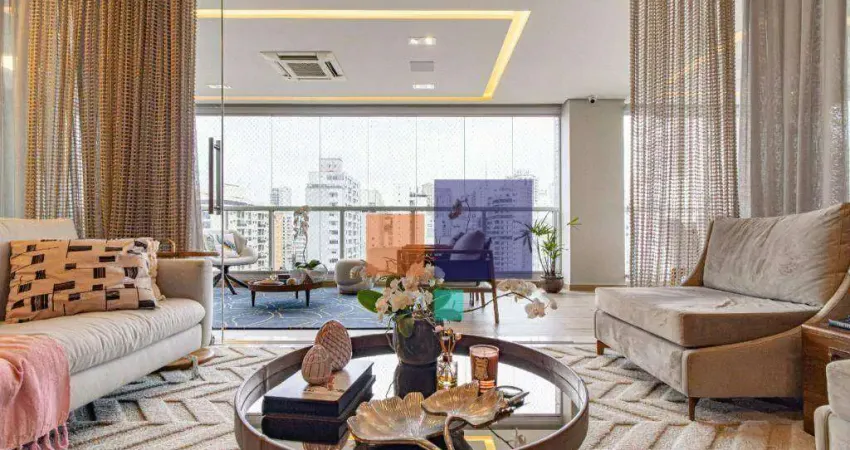 Apartamento alto padrão 197m² com 4 dormitórios (3 suítes) e 3 vagas - vende-se no paraíso