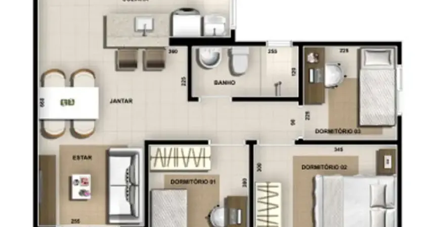 Apartamento com 3 dormitorios e 60 m2 a venda residencial esplanada assis sp