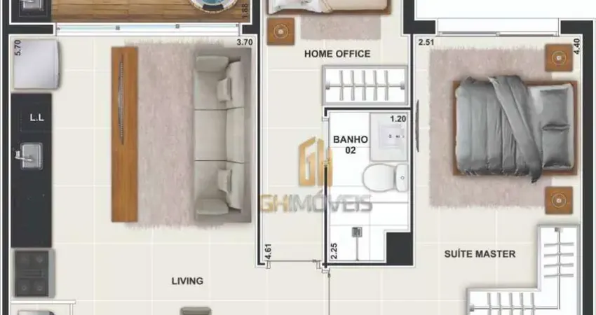 Apartamento com 2 quartos no Setor Bueno