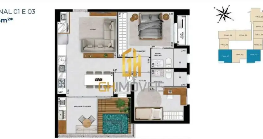 Apartamento com 2 quartos à venda na 1133, 4, Setor Marista, Goiânia