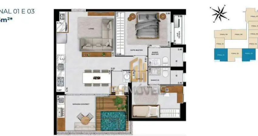 Apartamento com 2 quartos à venda na Rua 1133, 4, Setor Marista, Goiânia