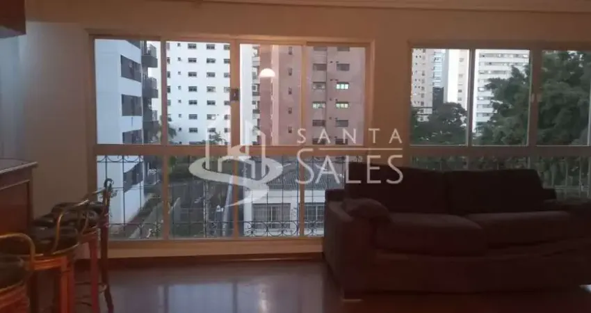 Apartamento à venda em Moema, São Paulo-SP: 3 quartos, 1 suíte, 2 salas, 3 banheiros, 2 vagas de garagem - 107 m² de área.
