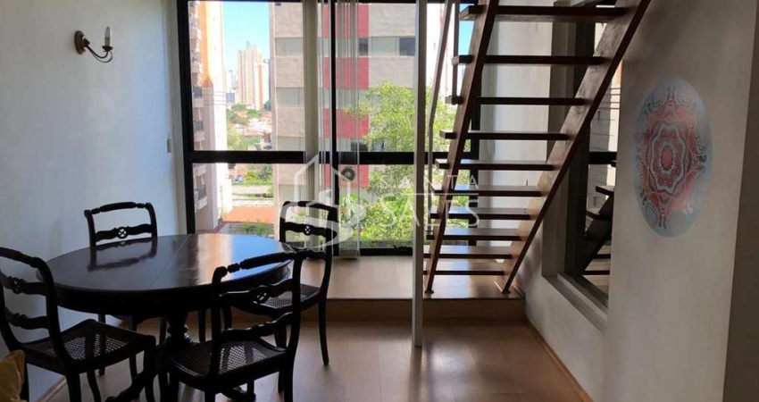 Apartamento à venda em São Paulo-SP, Itaim Bibi: 1 suíte, 1 sala, 1 banheiro, 1 vaga, 50m² de área. Venha conferir!