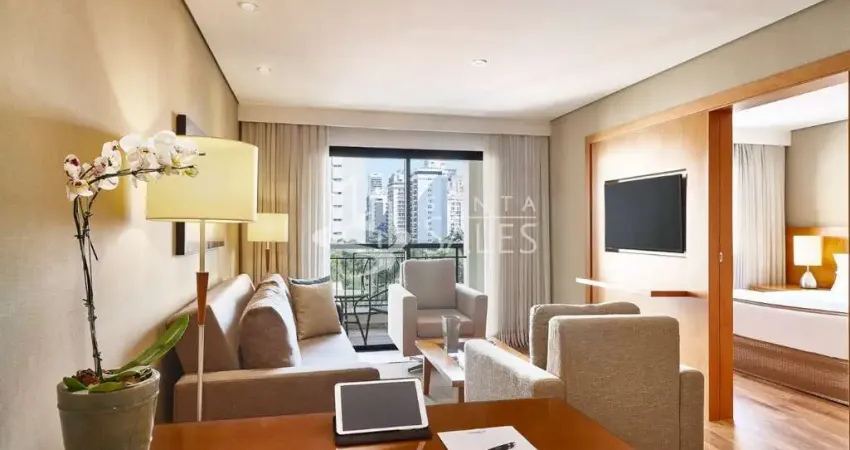 Apartamento à venda em São Paulo, Jardim Paulista: 1 quarto, 1 sala, 1 banheiro, 1 vaga de garagem - 62m² de área.