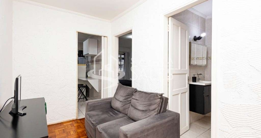 Venda de Apartamento com 1 Quarto na Bela Vista, São Paulo-SP: 2 Salas, 1 Banheiro, 30m² de Área.