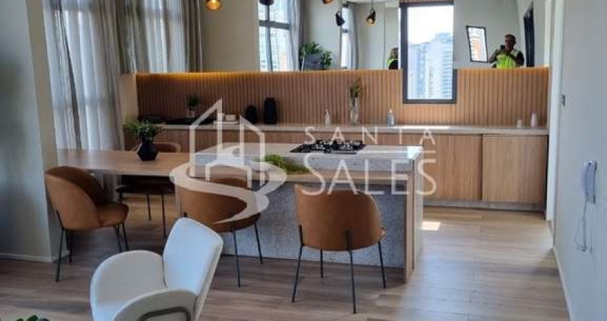 Apartamento à venda na Vila Olímpia, São Paulo-SP: 1 quarto, 1 suíte, 1 sala, 1 banheiro, 1 vaga de garagem, 26m². Imperdível!