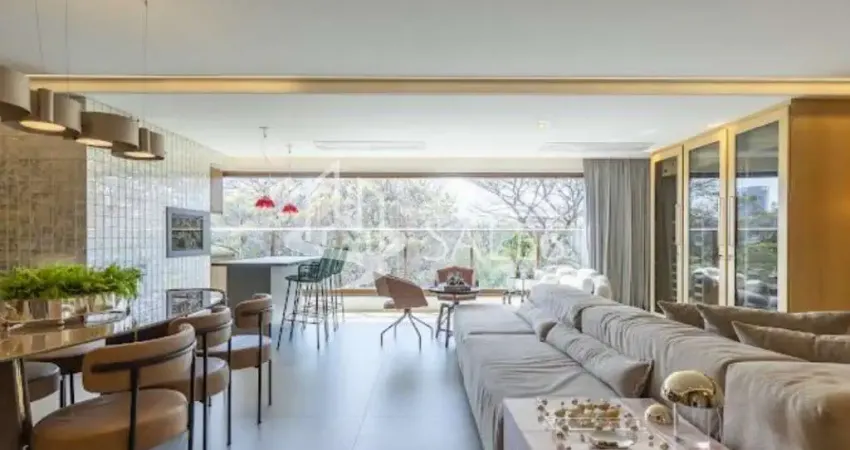 Apartamento de luxo à venda mobiliada no brooklin novo, são paulo-sp: 2 quartos, 2 suítes, 3 salas, 4 banheiros, 2 vagas, 142m².