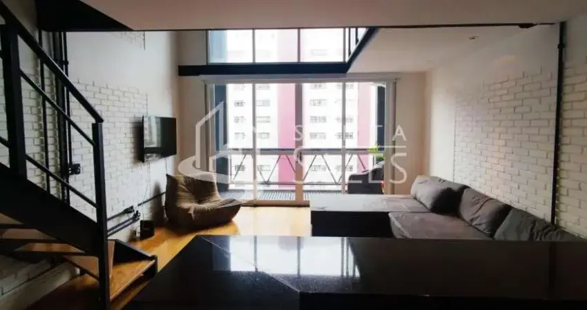 Apartamento à venda loft em são paulo-sp, itaim bibi: 1 quarto, 1 suíte, 3 salas, 1 vaga, 77m² de área