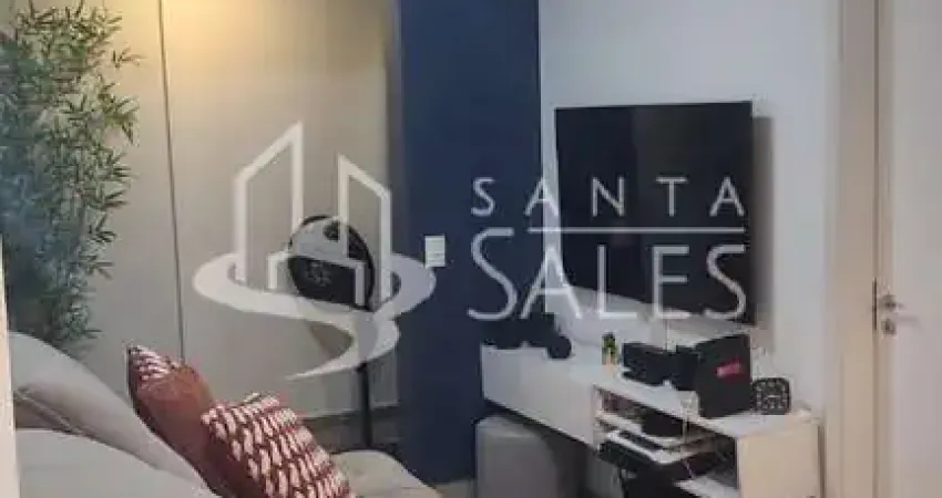 Apartamento à venda no brás, são paulo-sp: 1 quarto, 1 suíte, 2 salas, 2 banheiros, 1 vaga - 45,00 m² de área mobiliado