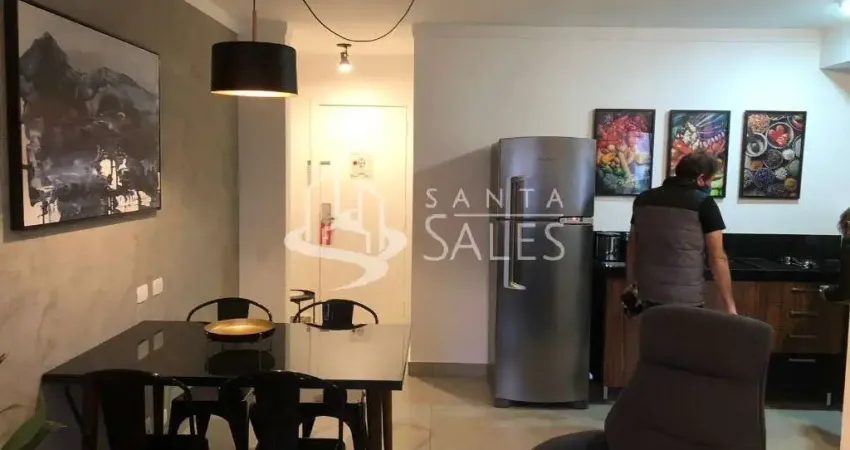 Apartamento à venda em são paulo-sp, no itaim bibi: sala e cozinha integrada, 1 banheiro, 1 vaga, 49 m² de área!