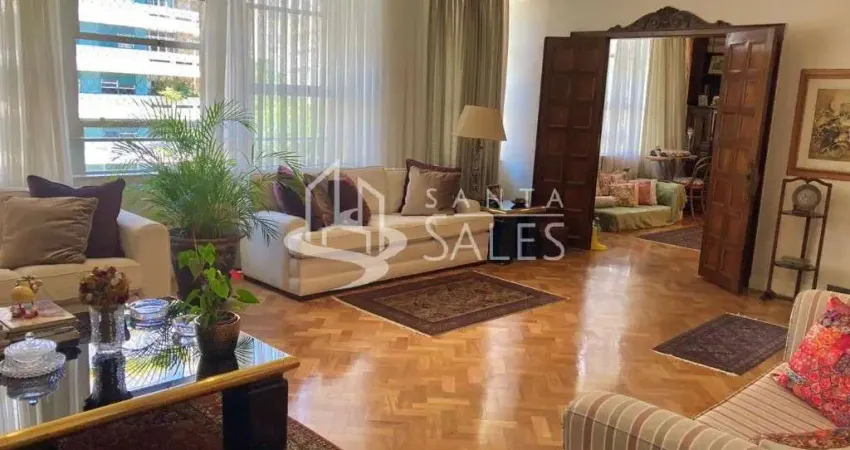 Apartamento de luxo em higienópolis: 5 quartos, 3 suítes, 2 salas, 5 banheiros, 4 vagas - 275m²