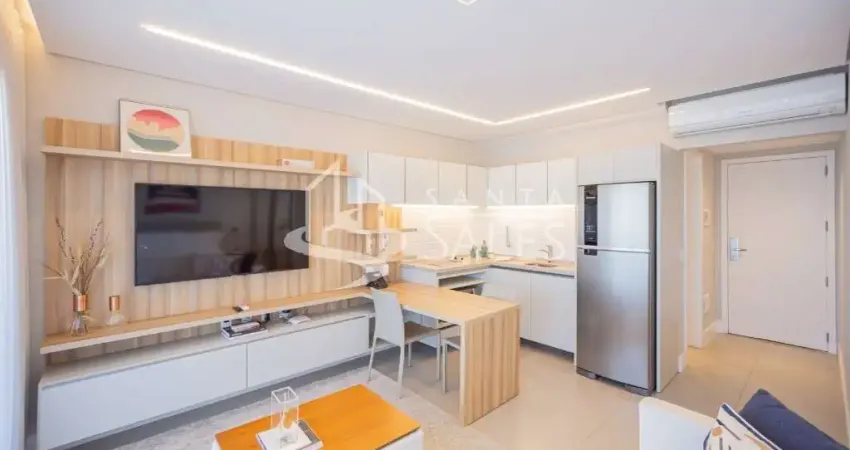 Apartamento à Venda em Pinheiros, São Paulo-SP: 1 Quarto, 2 Salas, 1 Banheiro, 1 Vaga de Garagem, 46,10m² de Área