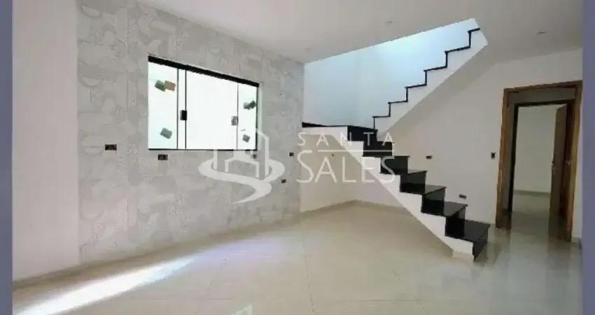 Imperdível oportunidade de adquirir casa de luxo em Santo André-SP, bairro Campestre, 3 quartos, 3 suítes, 2 salas, 4 banheiros, 2 vagas, 174m².