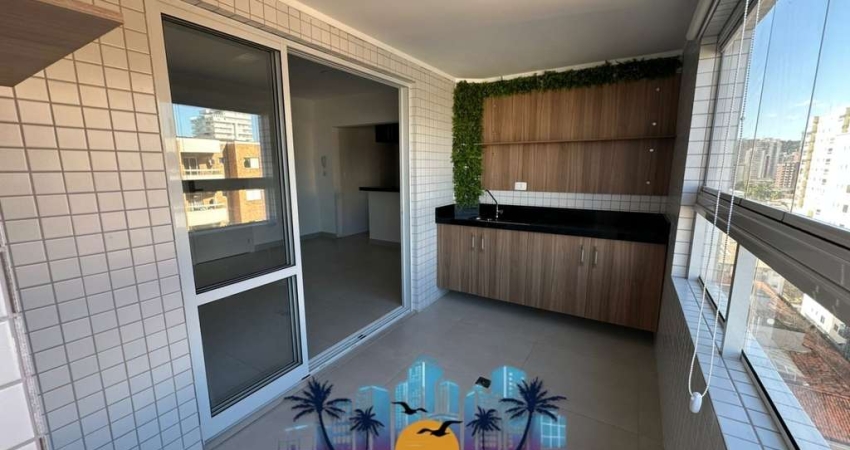 Apartamento para Locação em Praia Grande, Canto do Forte, 2 dormitórios, 1 suíte, 2 banheiros, 1 vaga
