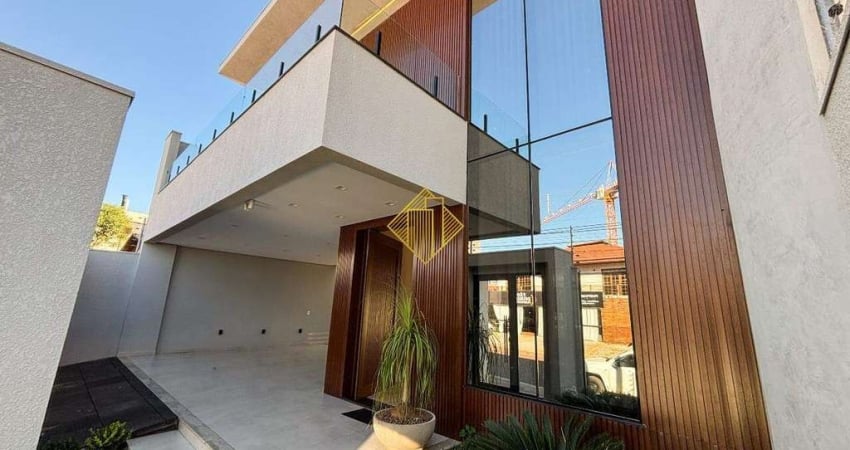 Belíssimo sobrado de alto padrão com 3 suítes e 5 vagas no Cancelli Cascavel Pr