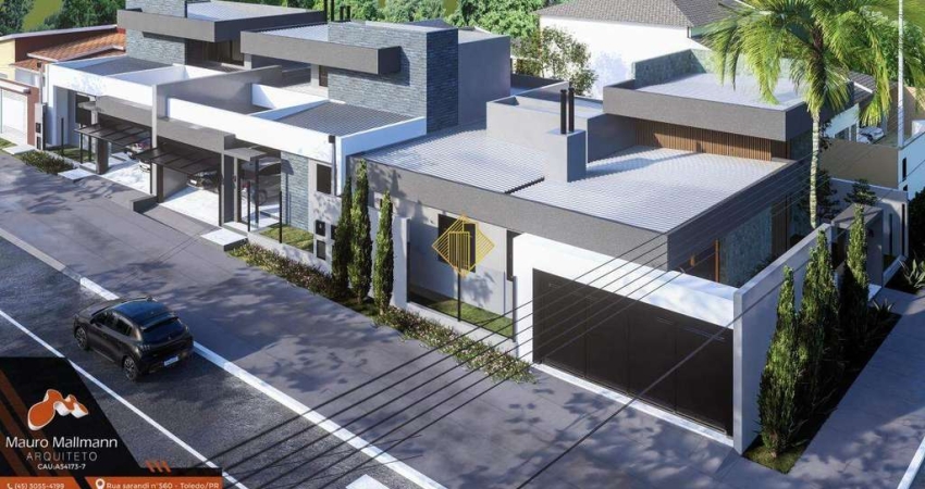 Casa à venda, 3 quartos, 1 suíte, 2 vagas, Jardim Pancera - Toledo/PR