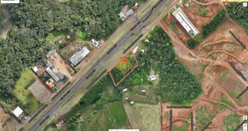 Lote junto à BR 277, próximo a Frimesa e futura rodoviária, em Matelândia.
