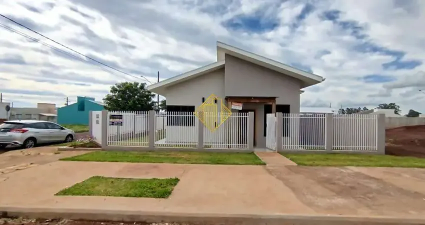 Casa nova para alugar em sede alvorada com suite mais 2 quartos, garagem coberta em toledo-parana