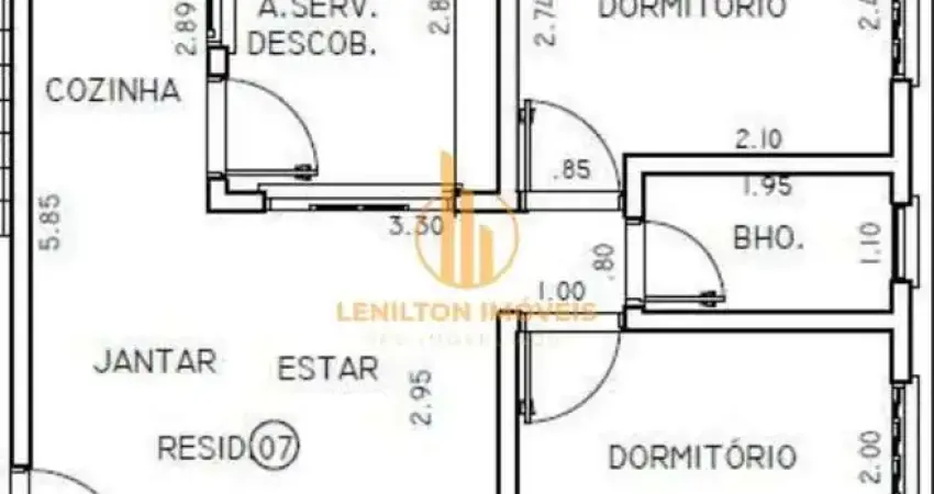 Apartamento com 2 quartos à venda na Vila Príncipe de Gales, Santo André 