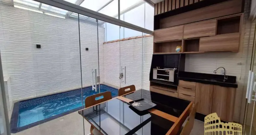 Casa com 3 dormitórios à venda, 129 m² por R$ 870.000 - Vila Assunção - Praia Grande/SP