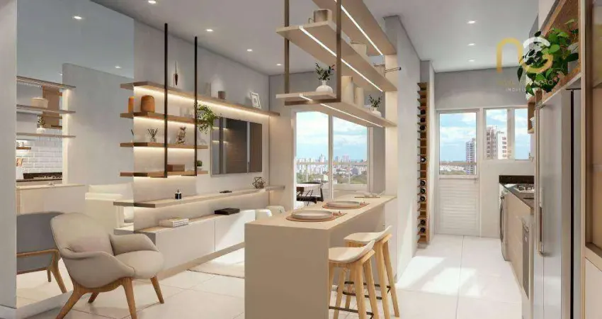 Apartamento com 3 dormitórios à venda, 101 m² por r$ 718.171,92 - vila assunção - praia grande/sp