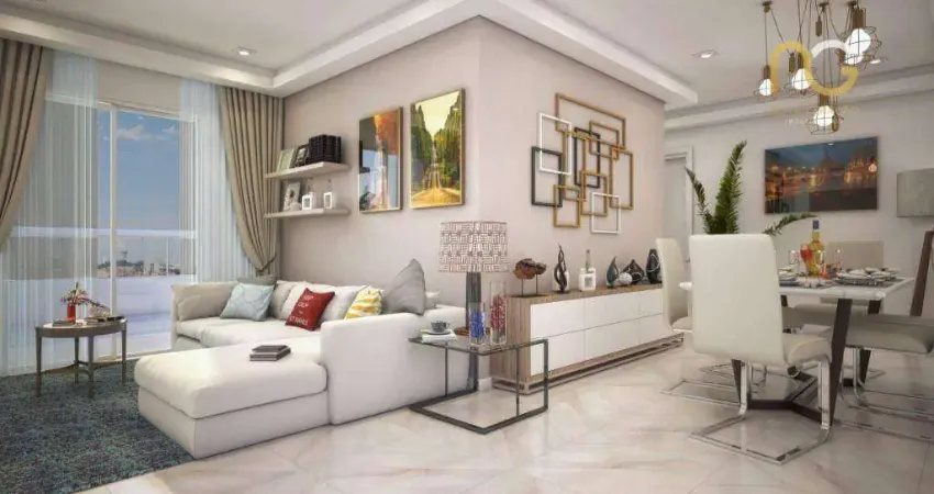 Apartamento  NOVO ! 2 dormitórios à venda, 64 m² por R$ 676.938 - Vila Assunção - Praia Grande/SP