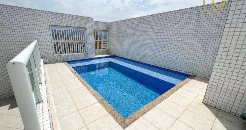 Cobertura com 3 dormitórios à venda, 250 m² por r$ 1.600.000,00 - vila assunção - praia grande/sp