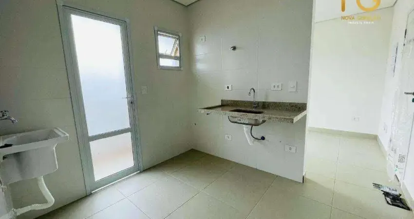 Flat com 1 dormitório à venda, 37 m² por r$ 277.000,00 - boqueirão - praia grande/sp