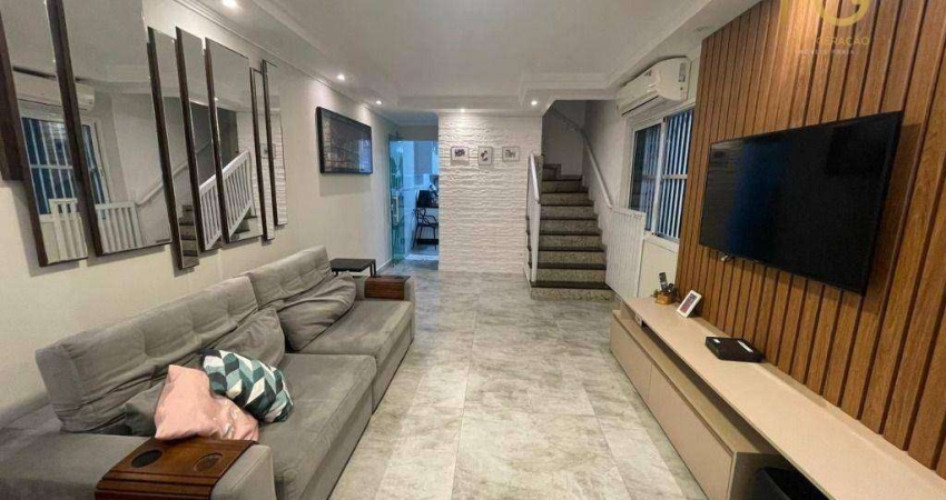 Sobrado com 3 dormitórios à venda, 105 m² por R$ 749.000,00 - Tupi - Praia Grande/SP