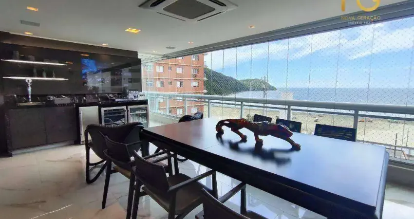 Apartamento com 3 dormitórios à venda, 250 m² por r$ 4.300.000,00 - canto do forte - praia grande/sp