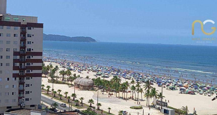 Apartamento a 50 metros da praia com vista mar 01 dormitorio - Vila Tupi/Praia Grande-SP