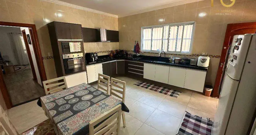Sobrado com 3 dormitórios à venda, 154 m² por r$ 750.000,00 - tupi - praia grande/sp