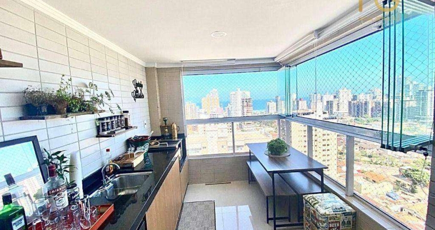 Apartamento com 3 dormitórios à venda, 95 m² por R$ 1.000.000,00 - Canto do Forte - Praia Grande/SP