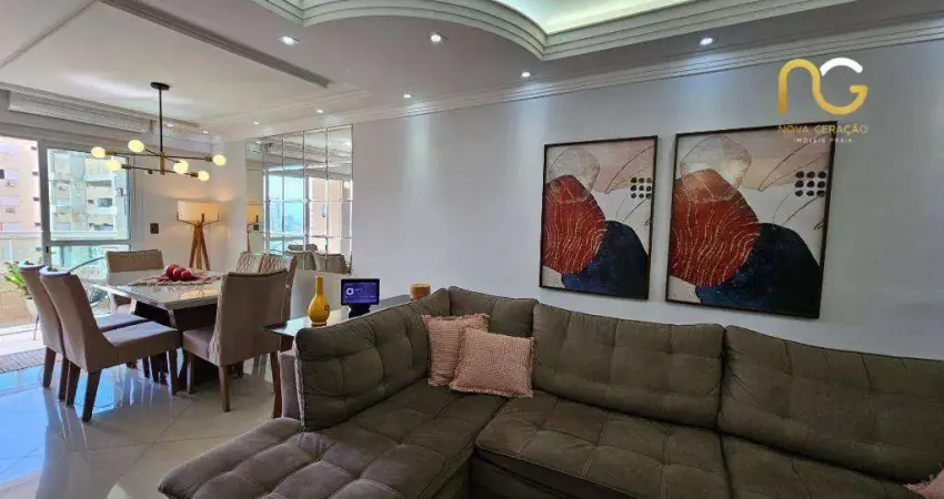 Apartamento com 3 dormitórios à venda, 134 m² por R$ 870.000,00 - Vila Guilhermina - Praia Grande/SP