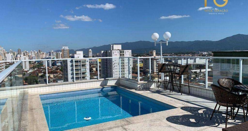 Apartamento com 2 dormitórios à venda, 67 m² por R$ 450.000,00 - Vila Guilhermina - Praia Grande/SP
