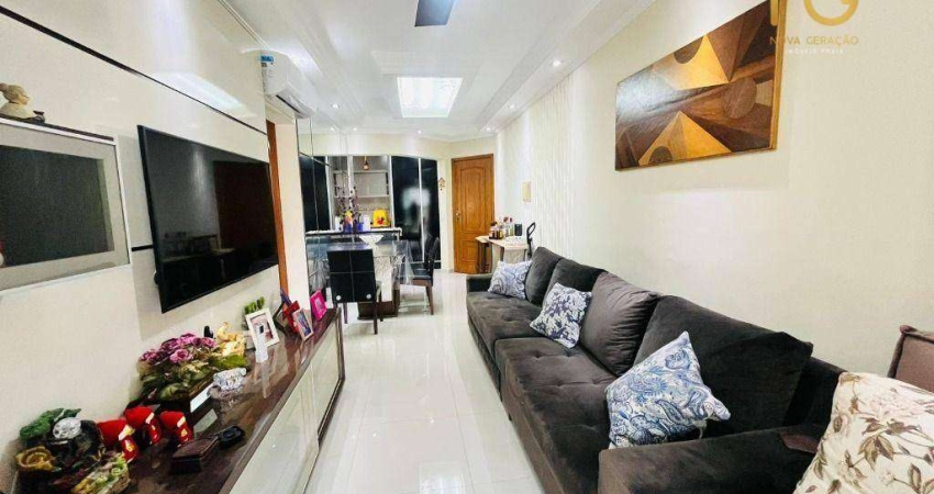Apartamento Mobiliado com 2 dormitórios à venda, 68 m² por R$ 460.000 - Aviação - Praia Grande/SP