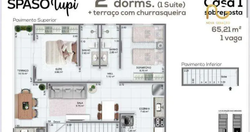 Casa com 2 dormitórios à venda, 62 m² por R$ 405.000,00 - Tupi - Praia Grande/SP