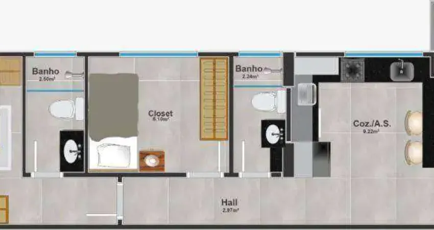 Apartamento com 2 dormitórios à venda, 53 m² por R$ 454.000,00 - Canto do Forte - Praia Grande/SP