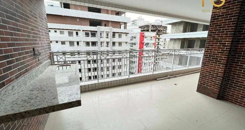 Apartamento com 3 dormitórios à venda, 120 m² por r$ 1.100.000,00 - canto do forte - praia grande/sp