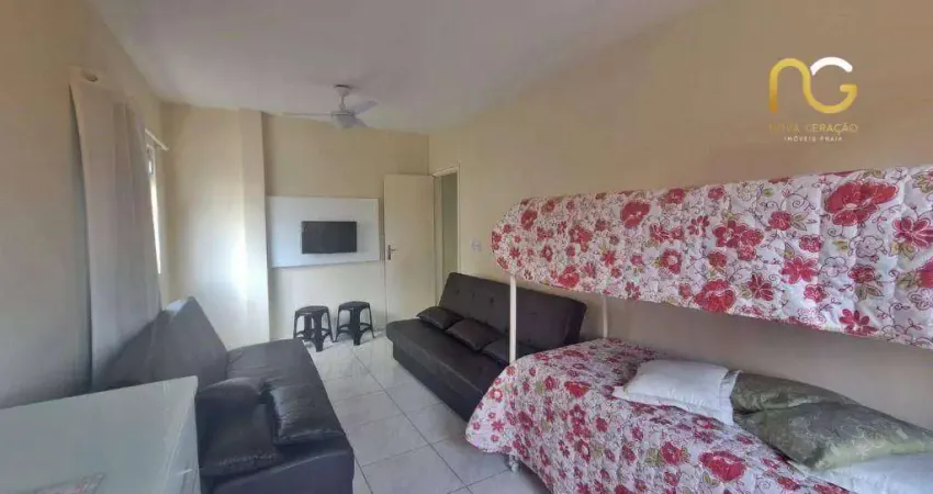 Kitnet com 1 dormitório à venda, 53 m² por r$ 270.000 - caiçara - praia grande/sp