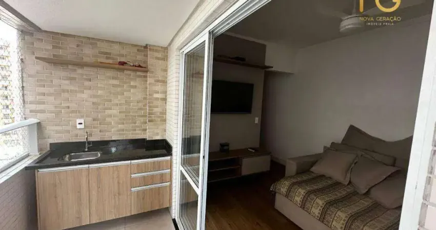 Apartamento com 1 dormitório à venda, 46 m² por r$ 370.000,00 - vila guilhermina - praia grande/sp