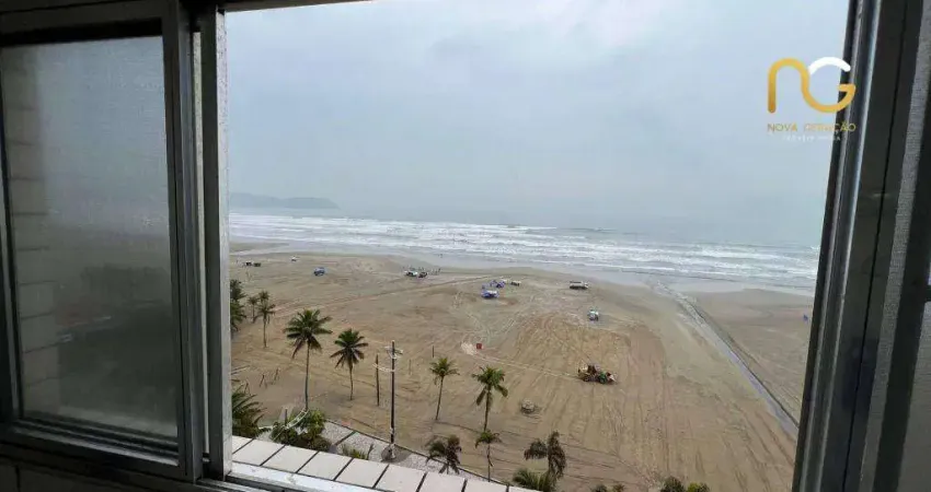 Kitnet beira mar e vista mar com elevador com 1 dormitório à venda, 39 m² por r$ 239.000 - vila guilhermina - praia grande/sp