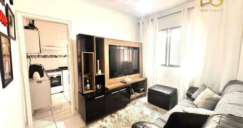 Apartamento com 1 dormitório à venda, 43 m² por r$ 250.000,00 - boqueirão - praia grande/sp