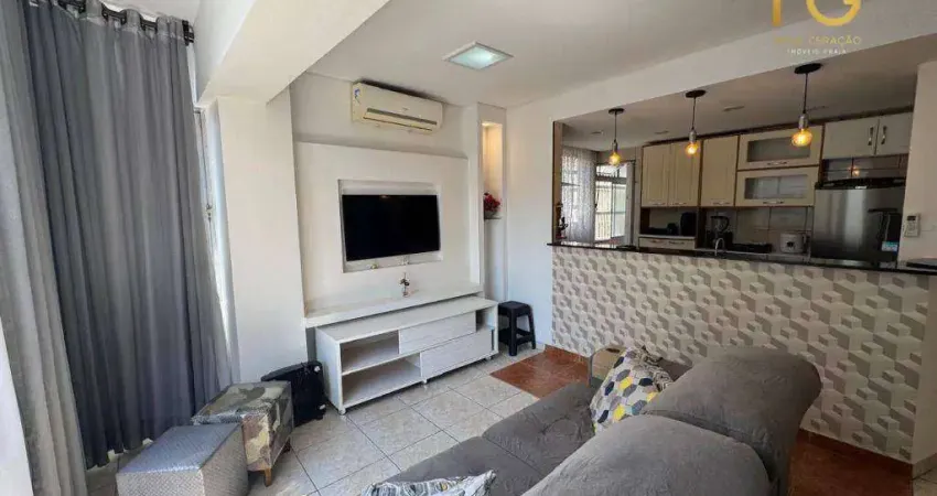 Apartamento com 1 dormitório à venda, 45 m² por r$ 295.000,00 - itararé - são vicente/sp