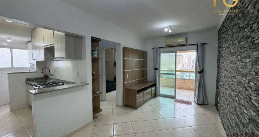 Apartamento com 1 dormitório à venda, 48 m² por r$ 320.000,00 - tupi - praia grande/sp