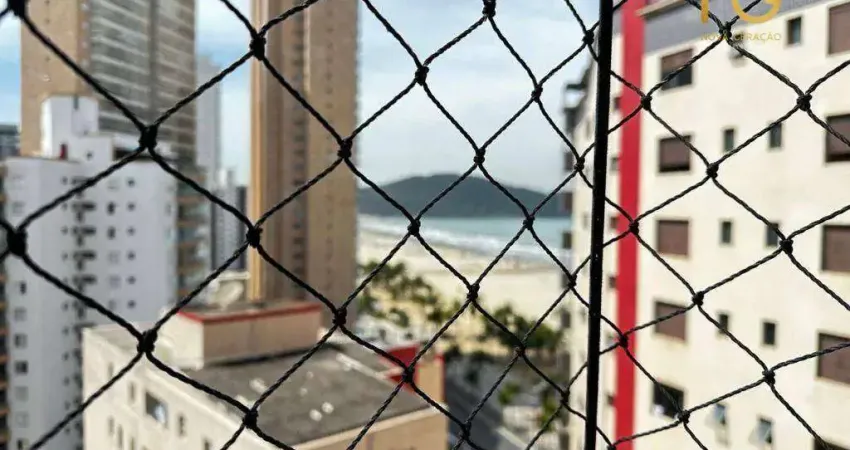 Apartamento beira mar e vista mar com 2 dormitórios à venda, 85 m² por r$ 630.000 - vila guilhermina - praia grande/sp